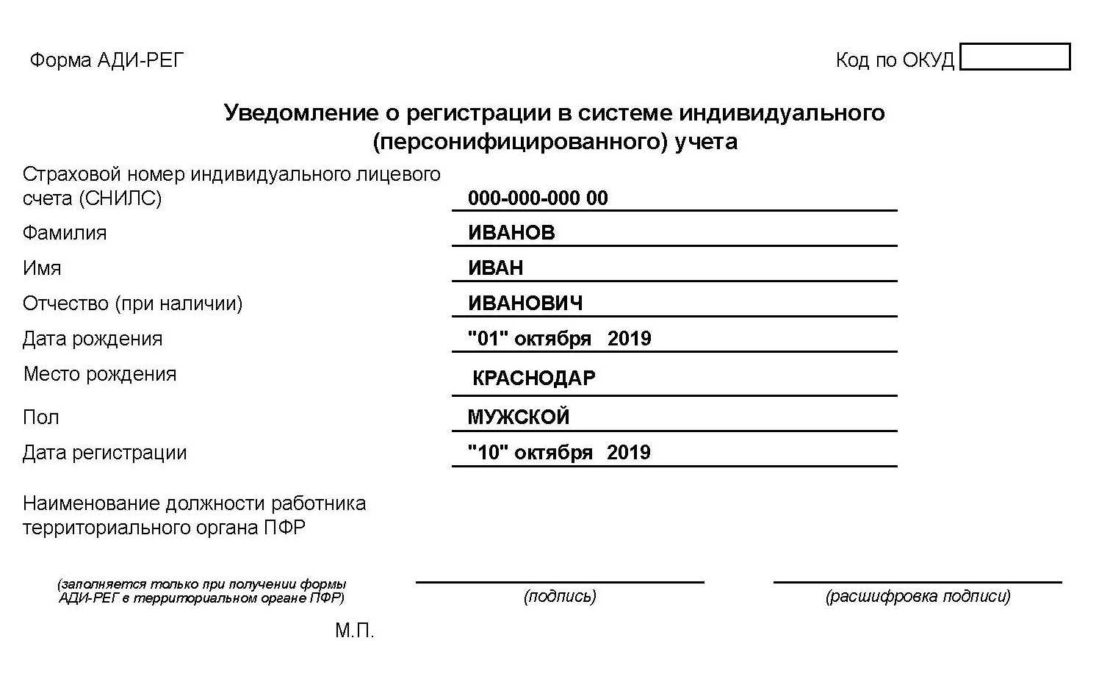 СНИЛС через работодателя